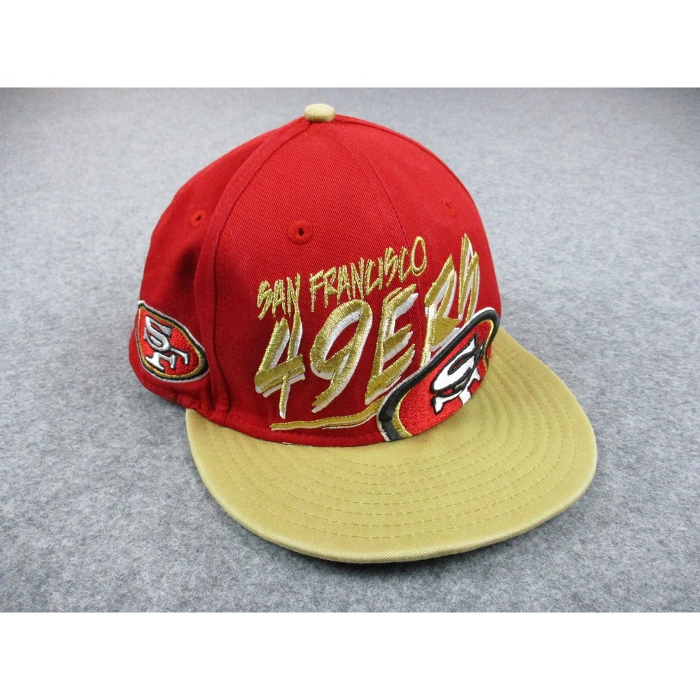 San Francisco 49ers Hat Cap Snap Back Mens Large Red Gold NFL Football New Era